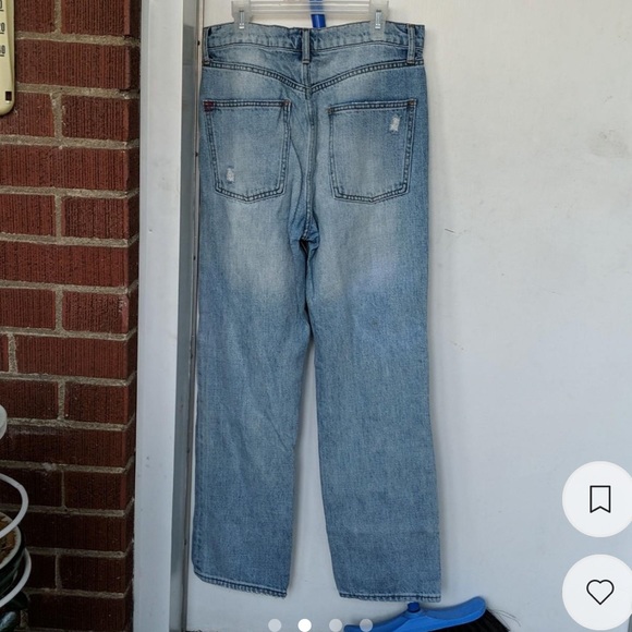 Urban outfitters bdg boyfriend ripped jeans baggy streetwear blue denim light - Picture 2 of 4